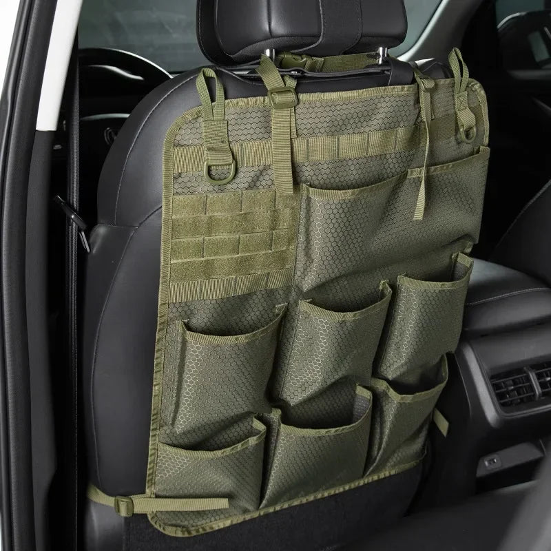 Seat Back Storage Bag Car Seat Storage Organizer Tactical Camo Hanging Bags Car Stowing Tidying Pocket Interior Accessories
