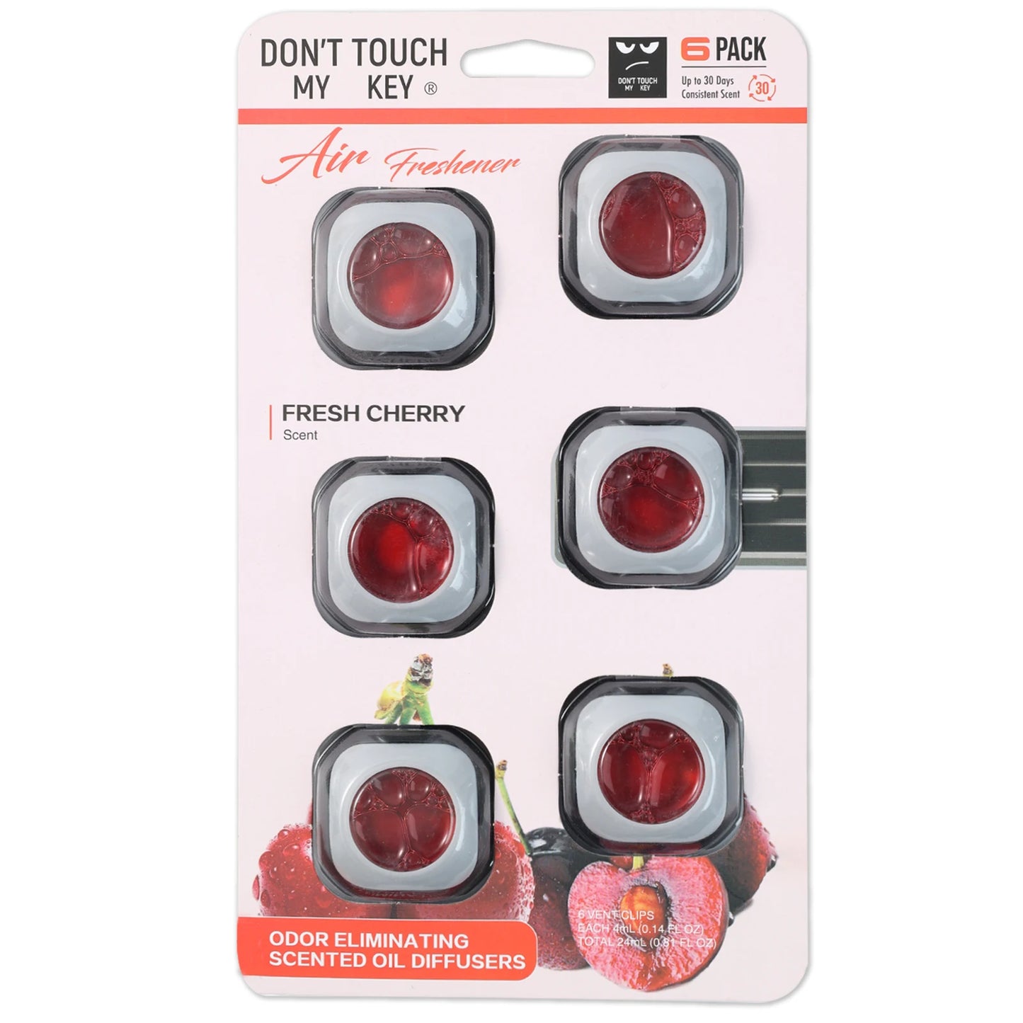 24ml 0.81 oz 6 Pack Essential Oil Diffuser Scent Fragrance Air Vent Clip Freshener Aromatherapy For Car Air Conditioning Outlet