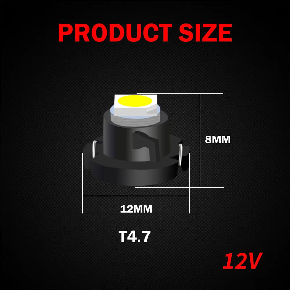 KEIN 10PCS 12V 24V T3 T4.2 T4.7 T5 B8.5D B8.4 B8.4D B8.3 B8.5 T4 509T bX8.4d W3W Led Bulb Instrument Dashboard Car Truck Light