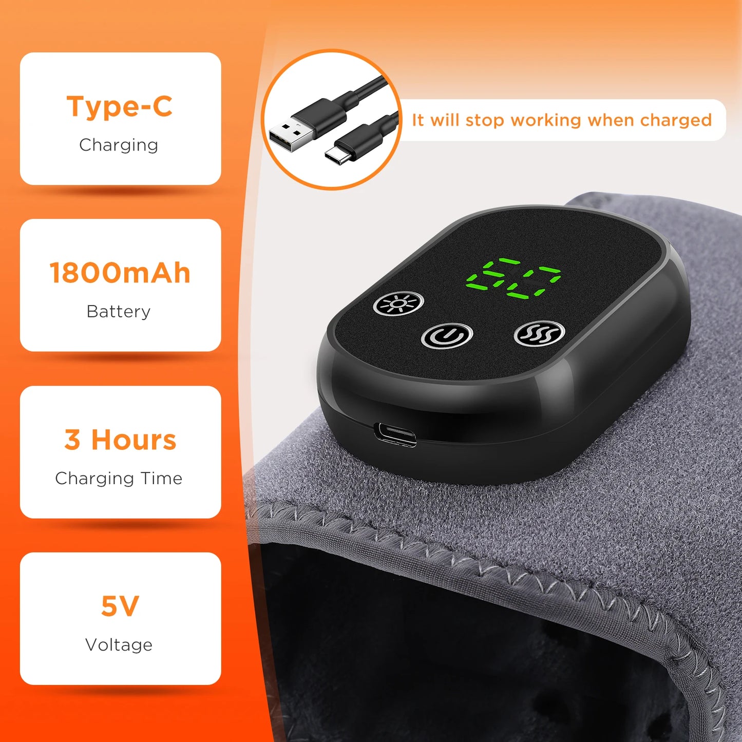 Heating Ankle Massage Belt Electric Hot Compress Vibration Massage Foot Ankle Guard Band Carpal Wrap Support Brace
