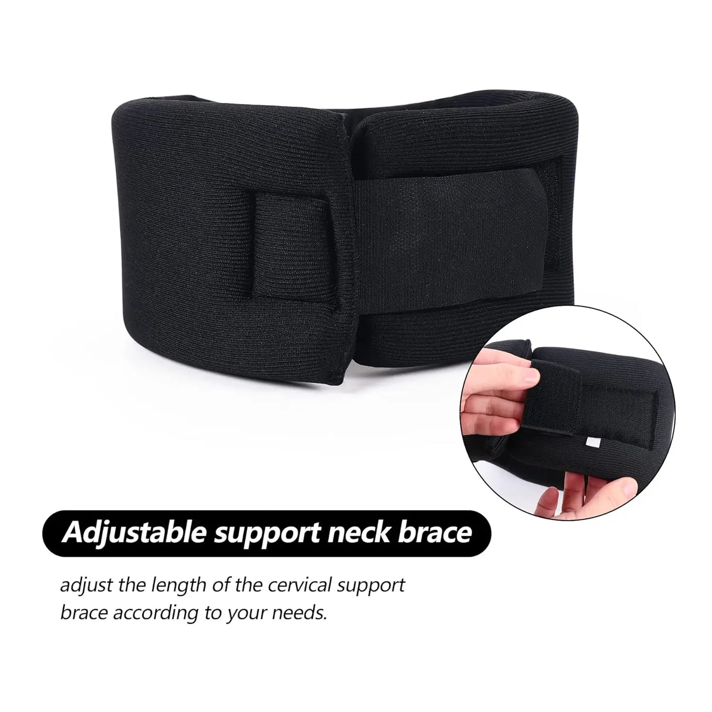 Soft  Neck Brace Universal Cervical Collar, Adjustable Neck Support Brace for Sleeping - Relieves Neck Pain and Spine Pressure