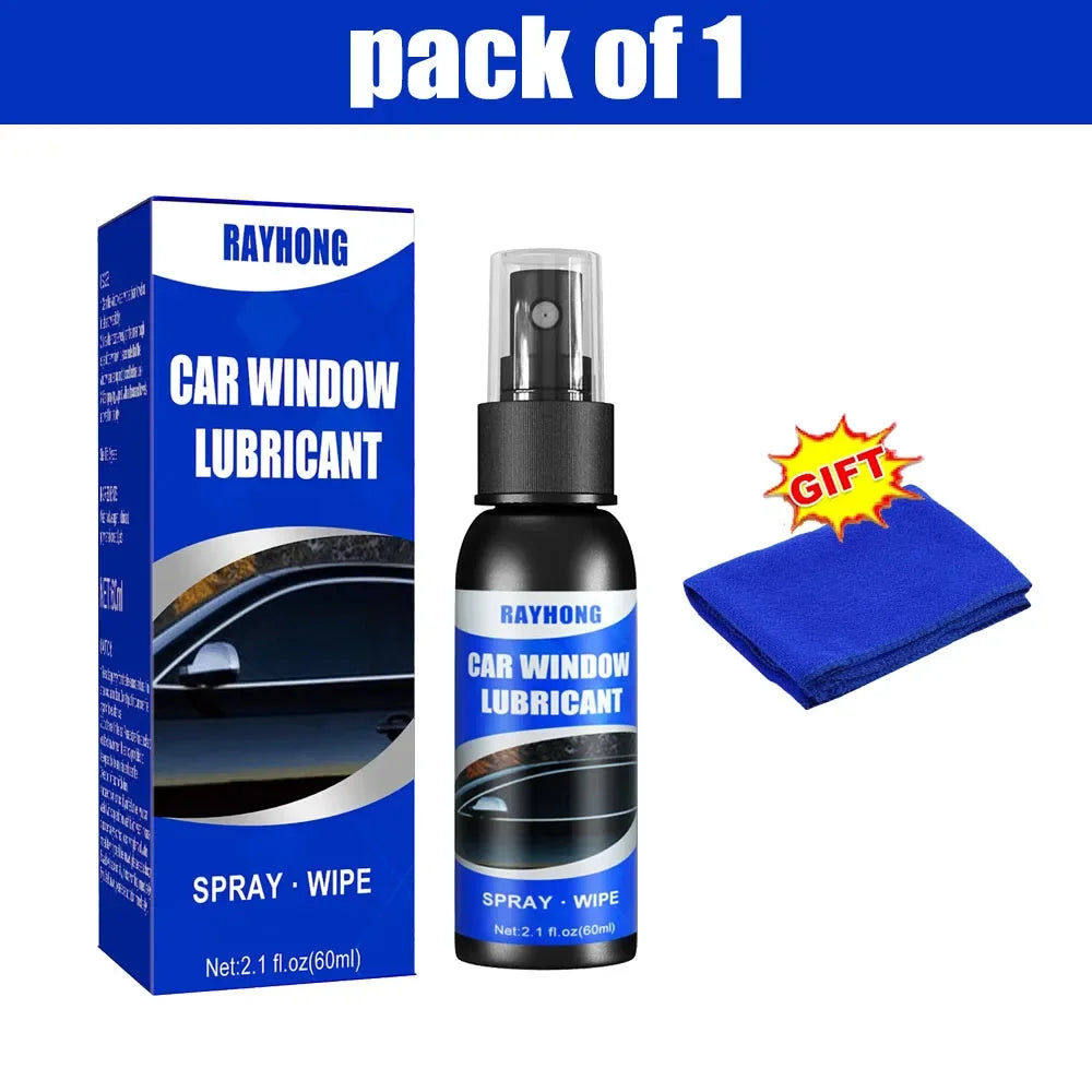 60ml Car Window Lubricant Lift Glass Sunroof Track Car Doors Sealing Strip Rubber Eliminating Abnormal Noises Lubrication Spray