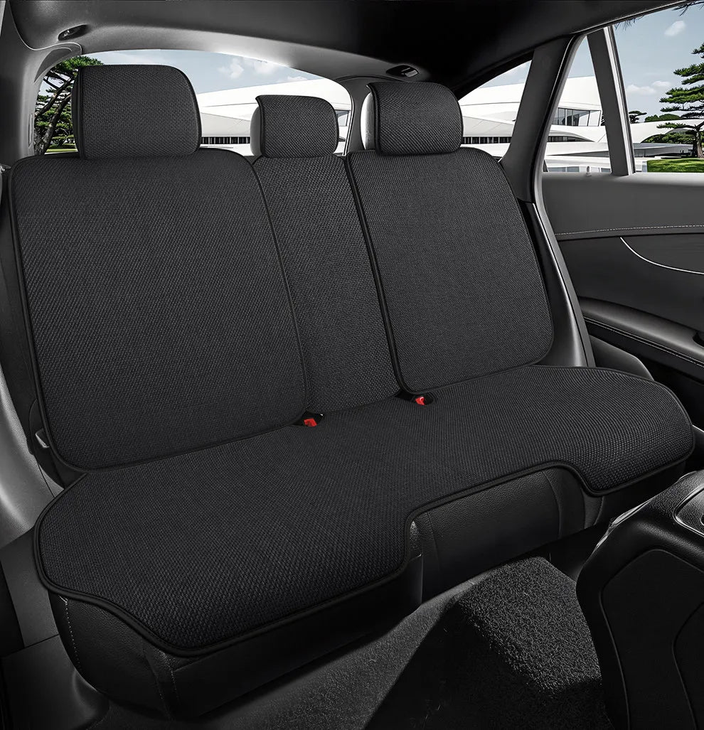 All Season Linen Universal Car Seat Cover Breathable Flax Anti-Slip Cover Car Seats Protection SUV Sedan Seat Cushion