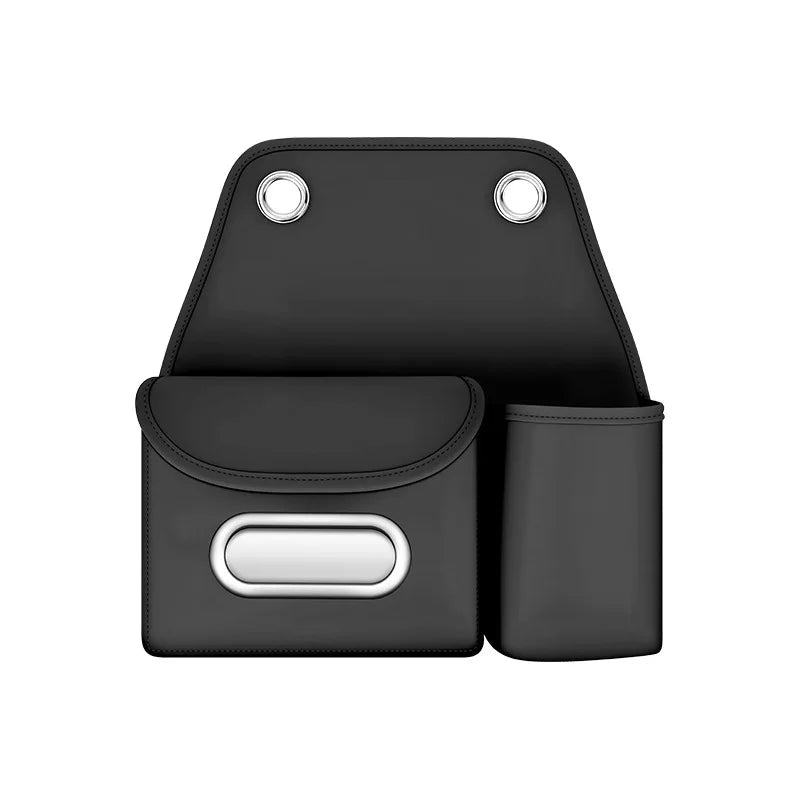 Universal Car Backseat Organizer Leather Seat Back Storage Bag with Tissue Box, Water Bottle Holder