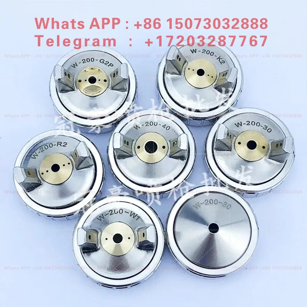 1PCS WA-200 automatic spray gun accessories W-200-G2P/K2/R2/W1/W2/30/40 atomizing cap w200 needle nozzle