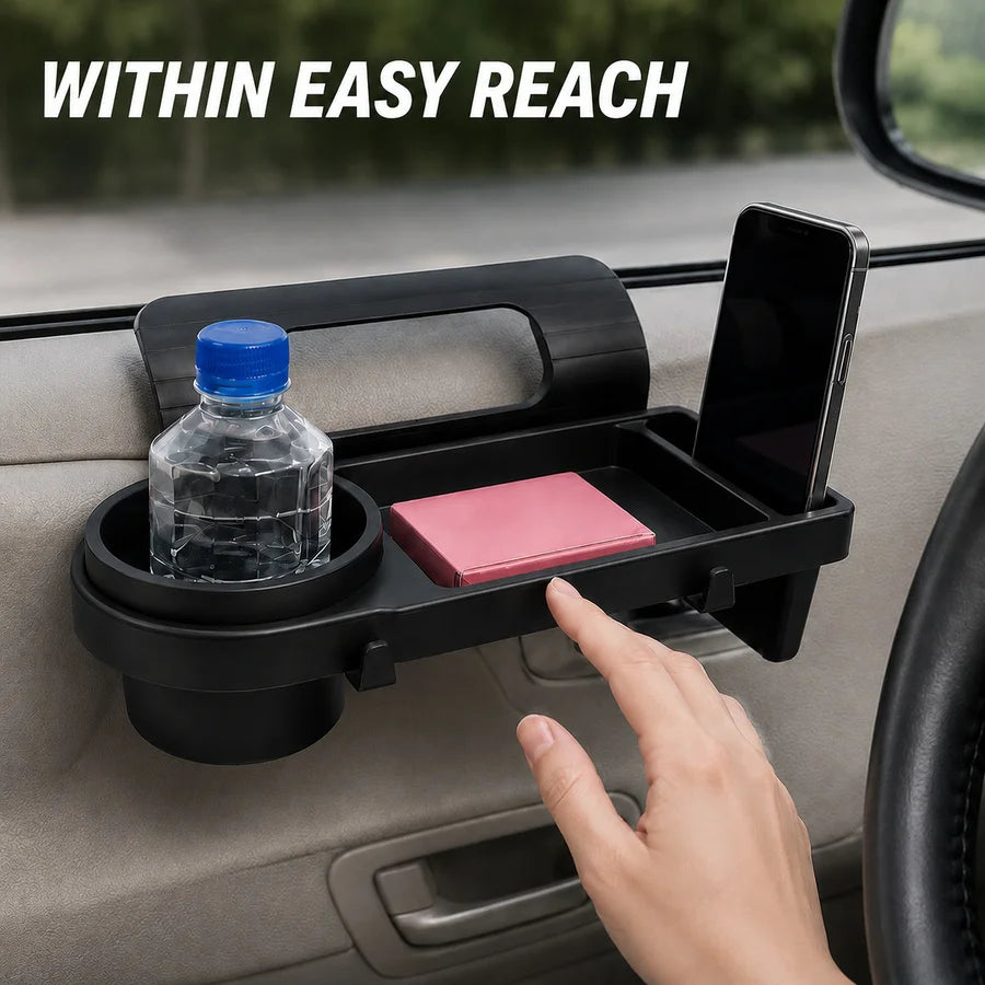 Car Window Storage Rack Cup Holder Phone Holder Side Door Organizer Tray Auto Interior Accessories