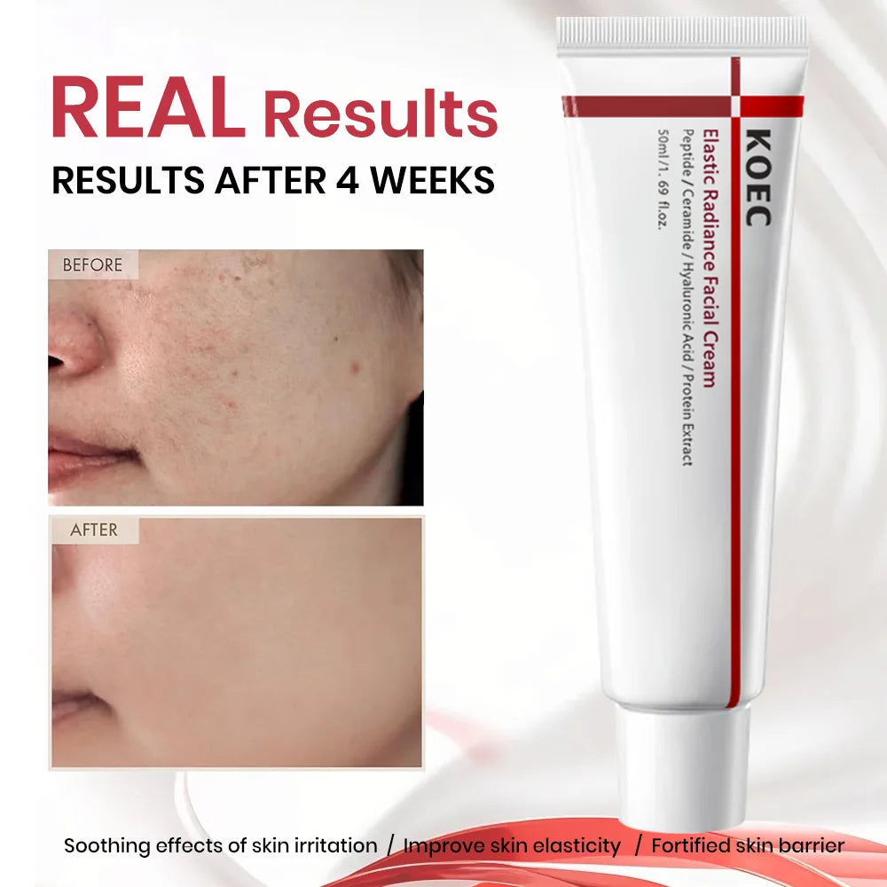 Centella Asiatica Madeca Cream Elastic Radiance Fast-Absorbing & Nourishing Cream, Reduces Wrinkles, Korean Skin Care