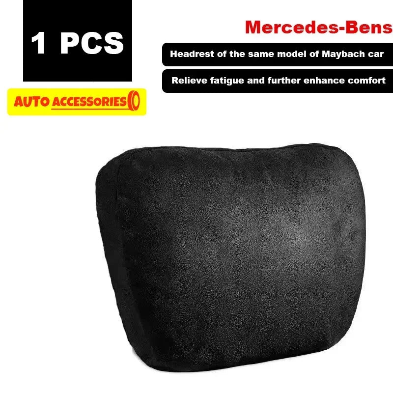 2PCS Car Headrest Neck Support Seat / Maybach Design S Class Soft Universal Adjustable Car Pillow Neck Rest Cushion High Quality