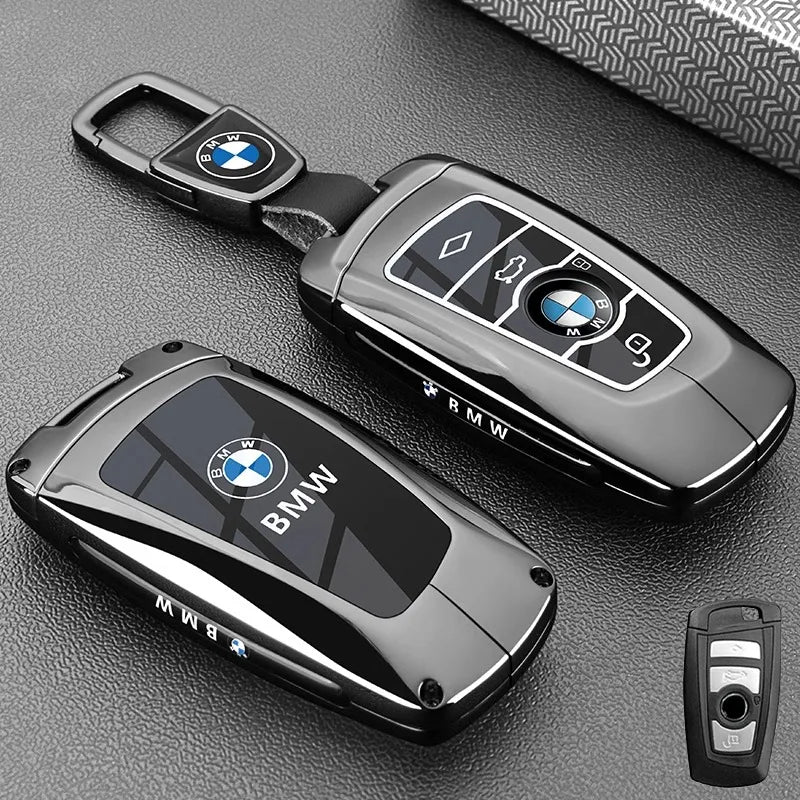 Alloy Metal Car Remote Key Case Cover Shell Holder For BMW F30 F20 F10 F18 F22 F01 X3 X4 F06 F02 M3 M5 Auto Keychain Accessories