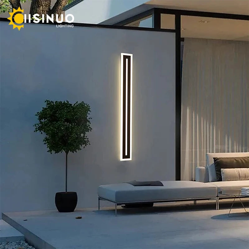 LED Long Wall Lamp Outdoor Waterproof IP65 Lighting Fixtures Aluminum Wall Mounted Garden Light for Porch Villa 110V 220V Sconce