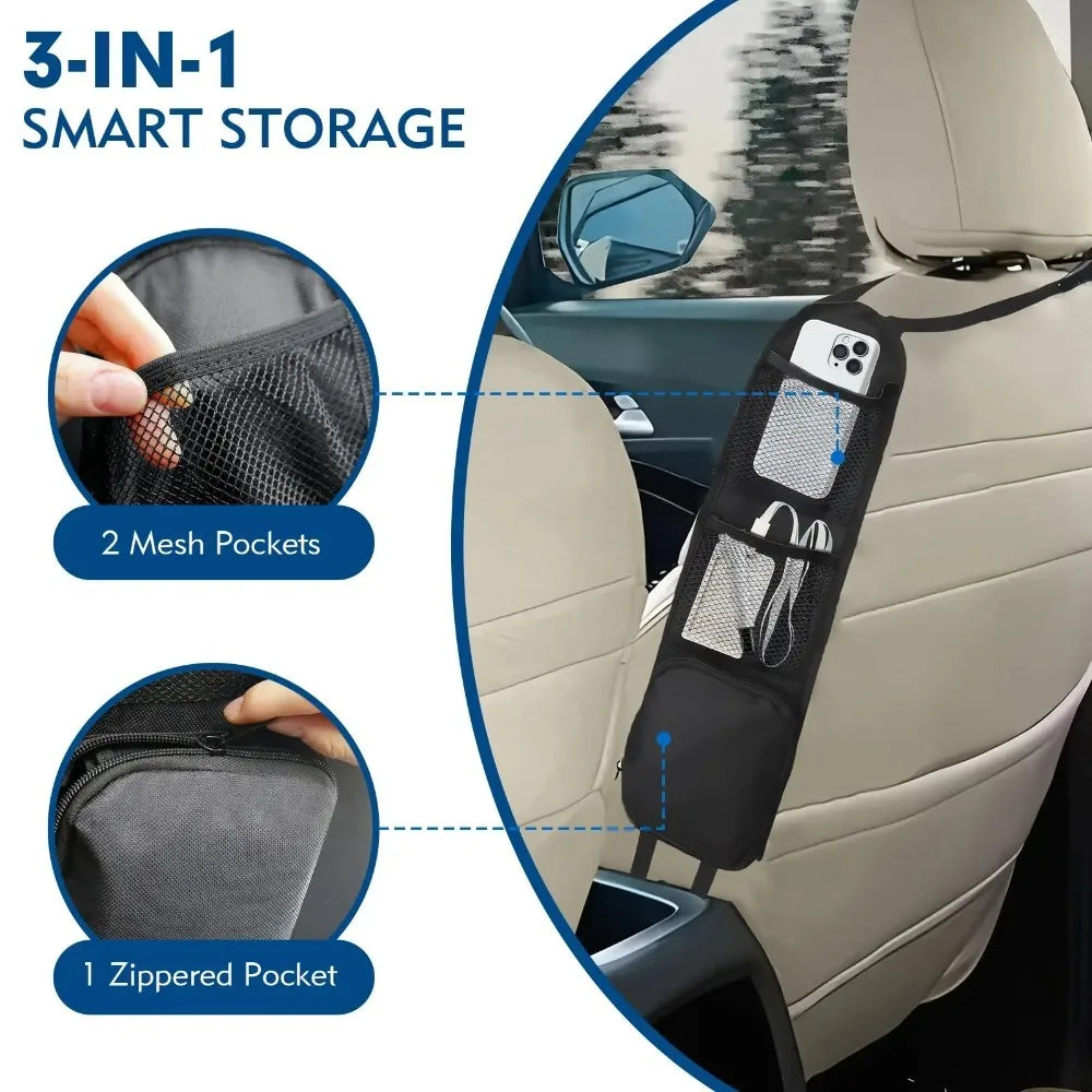 Universal Car Seat Side Hanging Storage Organizer Bag Multifunctional Vehicle Mesh Pocket Hold Car Interior Accessories
