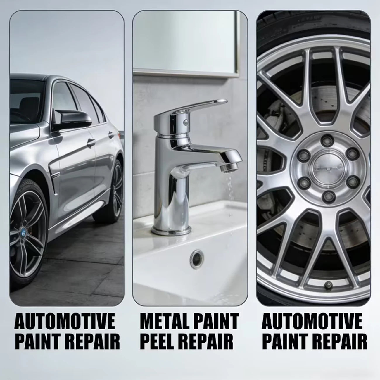 FARIENNE Silver Car Rim Touch Up Paint Pen Quick Repair For Wheel Scratches Chipped Paint And Metal Surface Blemishes