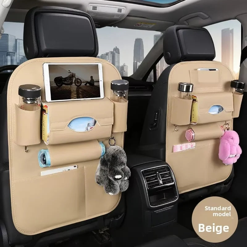 KASYPHE 2026 New Car Seat back Storage Organizer Bag Universal PU Leather Multifunction Storage Box Stowing Tidying Pocket Auto