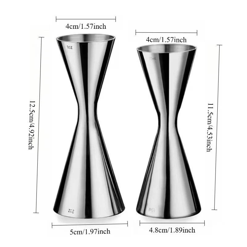 30/45ml 30/60ml 45/60ml 60/90ml Stainless Steel Cocktail Wine Shaker Measure Cup Double Shot Drink Kitchen Gadgets Tool