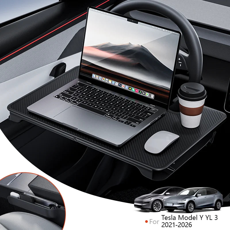 YZ for Tesla Table Model Y YL 3 Highland Juniper Portable Folding Table Steering Wheel Pliante Office Work Eating Camper accessy