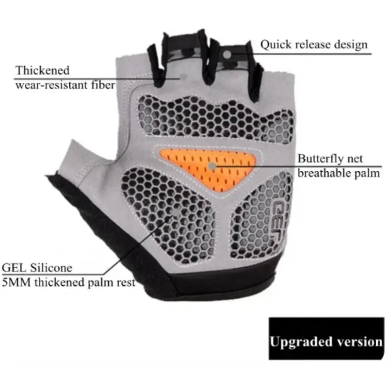 Boxing Gloves for Men Women Fingerless Cycling Motorcyclist Mtb Bicycle Gloves Gym Yoga Fitness Training Exercise Mitten Elastic