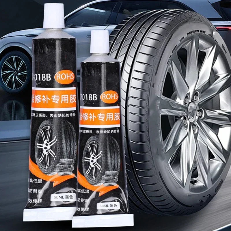 30/50ml Waterproof High Temperature Resistant Tyre Repair Liquid  Black Strong Rubber Glues Adhesive Glue Car Repairs Tools