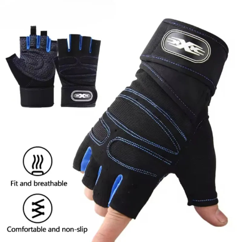 Training Gloves Cycling Equipment Fitness Half-finger Gloves Men Women Protective Anti-slip Wrist Guard Barbell Sports Exercise