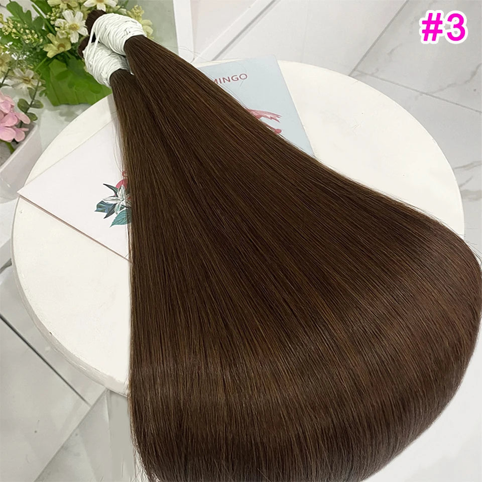 No Weft Straight Bulk Braiding Hair 100% Brazilian Virgin Remy Human Hair Extensions 50g 100g Blonde 1B Color Natural Hairpiece