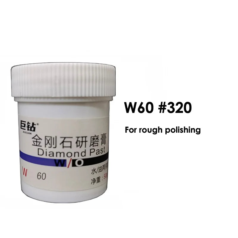 50g W0.18-60 Diamond Paste Compound Mold Die Mirror Polishing Lapping Syringes Micron Glass Jade Jewelry Metal Buffing Grinding