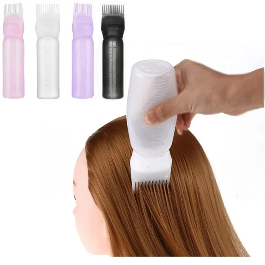 Hair Dyeing Bottle Squeeze Applicator Bottle Oil Plastic Hair Dye Bottle Hair Coloring Hairdressing Styling Tool