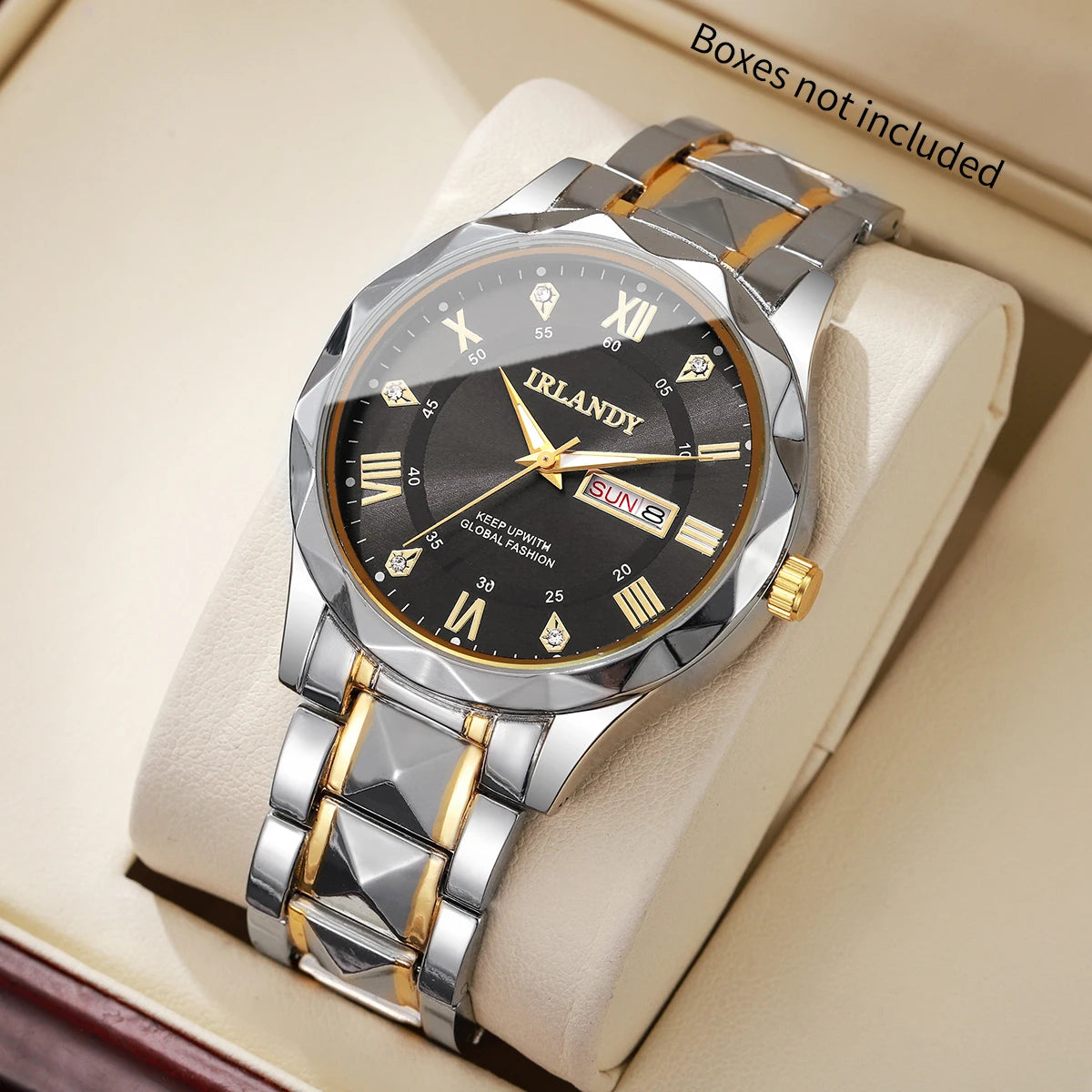 Luxury Men Business Watches Fashion Stainless Steel Band Roma Dial Quartz Watches for Men Clock Reloj Hombre（Without Box）