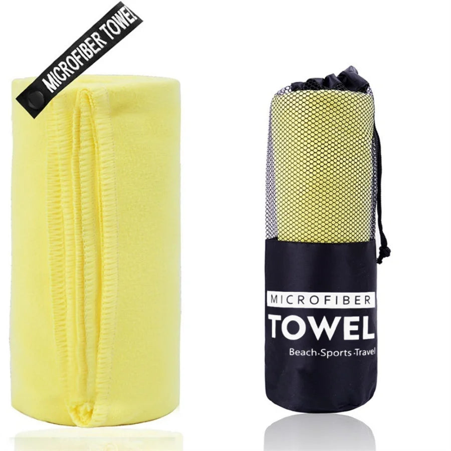 Microfiber Towel With Mesh Bag, Quick Drying Absorbent Towels For Camping, Gym Yoga, Backpacking, Hiking