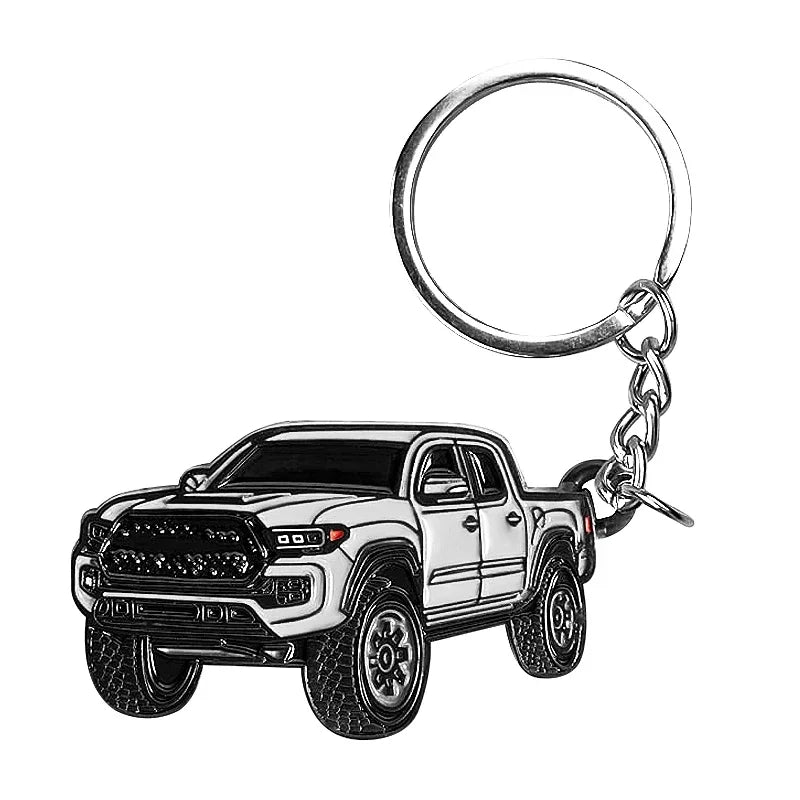 Zinc Alloy Uncoated Car Model Pendant Keychain for Tacoma Style Metal Keychain for Toyota Tacoma Durable Decor Accessories