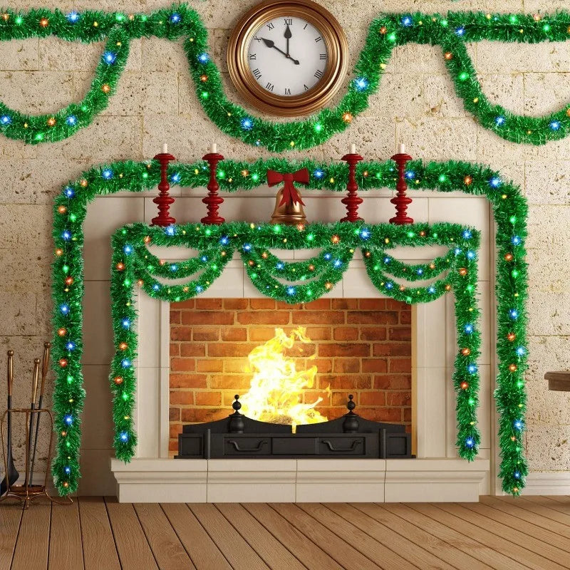 2/4/10M Christmas Decoration Garland Artificial Greenery Decor for Xmas Tree Outdoor Home Party Front Door New Year 2026 Decor