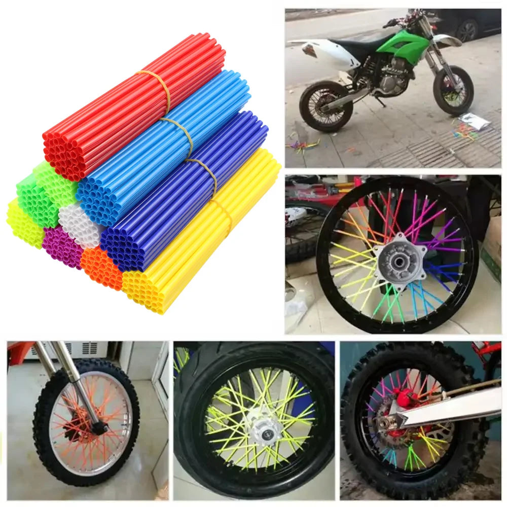 36 Pcs Motocross Accessories Wheel Spoked Protector Motorcycle Tuning For KTM Honda Yamaha Suzuki 17CM Universal Cool Dirt Bike