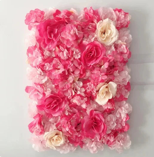 60X40cm Silk Rose Flower Wall Artificial Flowers DIY Wedding Wall Decor Photography Backdrops Hair Salon Background