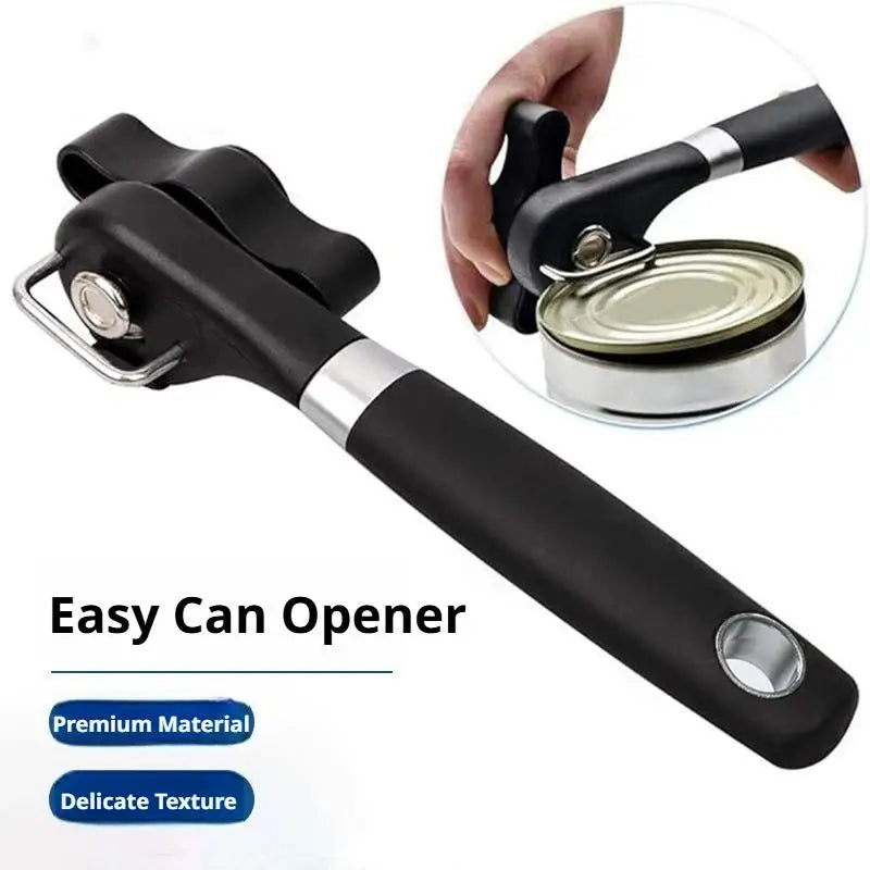 Plastic Hand-actuated Can Opener Safety Kitchen Tools Easy Grip Side Cut Manual Opener for Cans' Lid Kitchen Gadgets