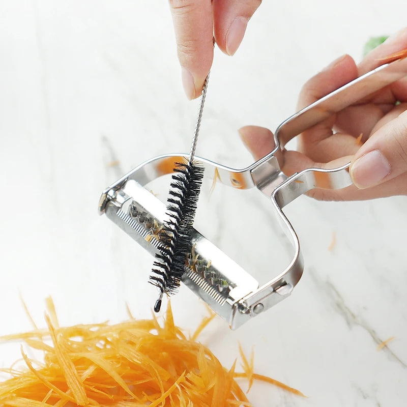 3-in-1 Stainless Steel Peeler with Interchangeable Blades Vegetable Fruit Potato Peeler Slicer Grater Kitchen Tools, Easy Grip