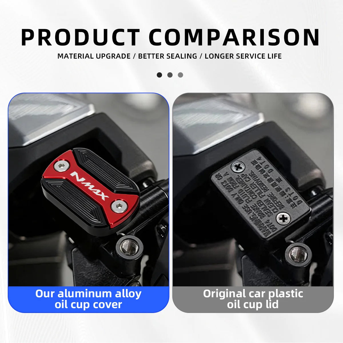 1X Motorcycle Front Brake Fluid Reservoir Cover Cap Guard Protector For YAMAHA NMAX125 NMAX155 NMAX N-max 125 155 NMAX 2015-2023