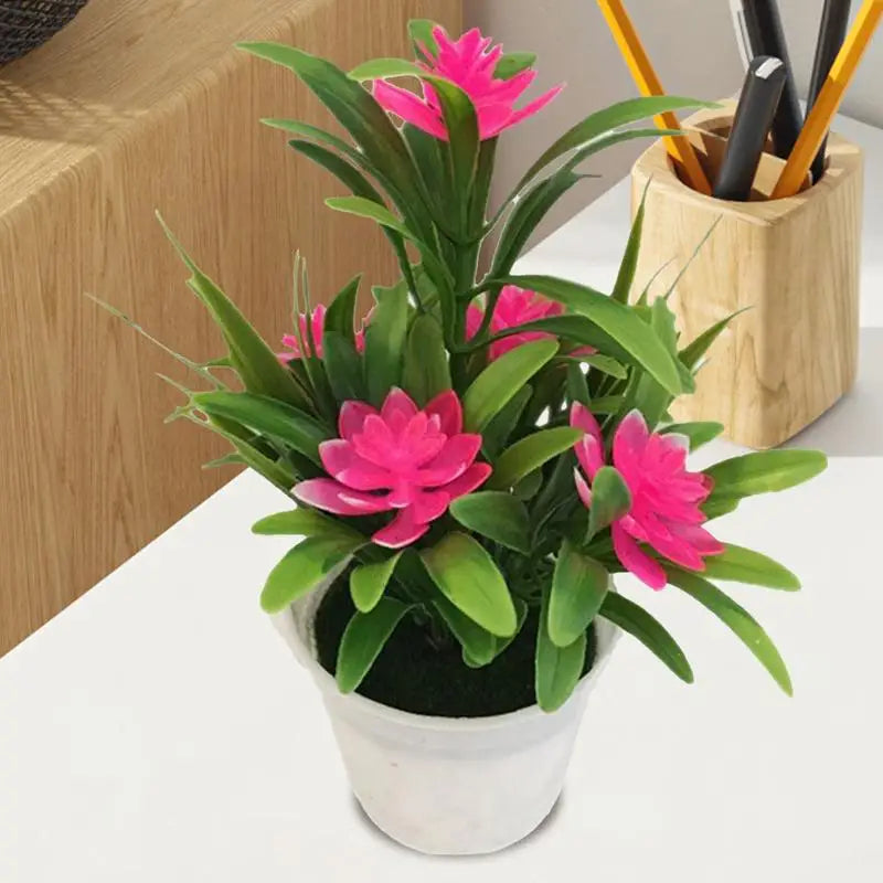 New Simulation Potted Tabletop Decoration Artificial Greenery Potted Plants Realistic Home Decor For House Tabletop Decoration