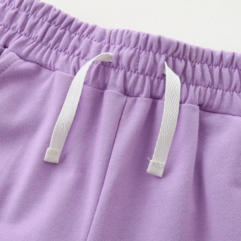 New Arrivals 2026 Girls Sweatpants Apple Embroidery Autumn Spring Children's Trousers Fashion Kids Clothing Full Length Pants
