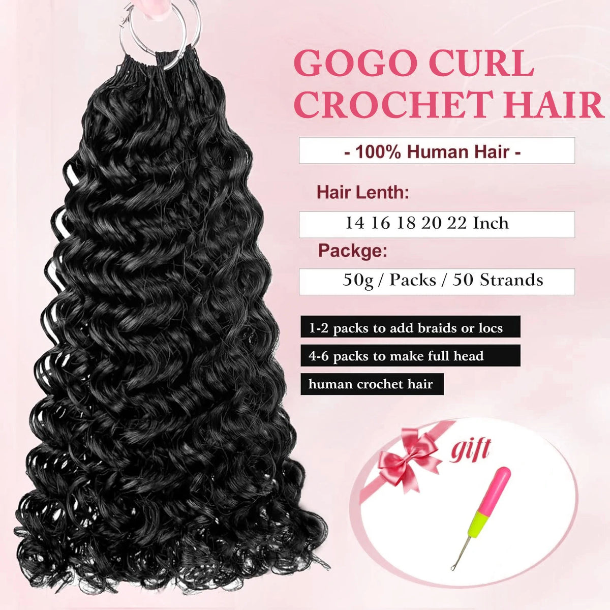 100% Human Hair Miracle Knots Hair Feather Crochet Hair Water Wave Human Crochet Hair Knotless Braiding Hair Extensions