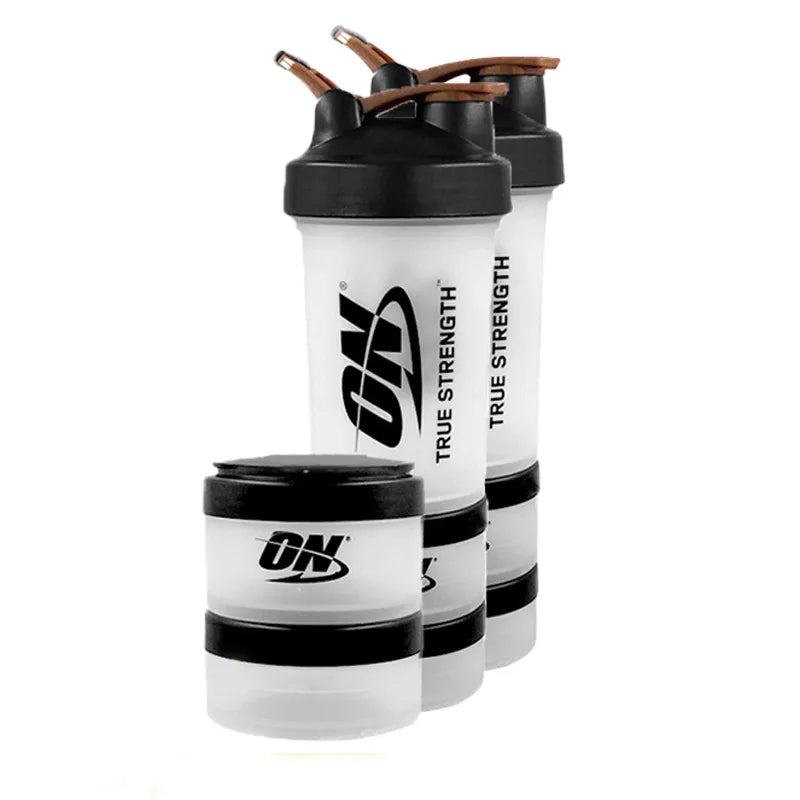 Shake Cup 450ML Protein Powder Shake Cup with Ball Medicine Box Cup ON Fitness Cup Large-capacity Plastic Cup