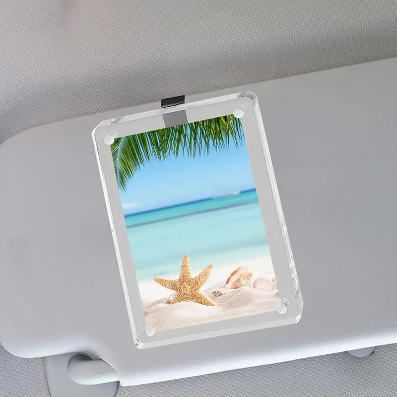Photo Car Visor Clip Photo Car Decoration Photo for Car Couples Gift Valentine's Day Gift Wallet Photo Holder Easy Installation