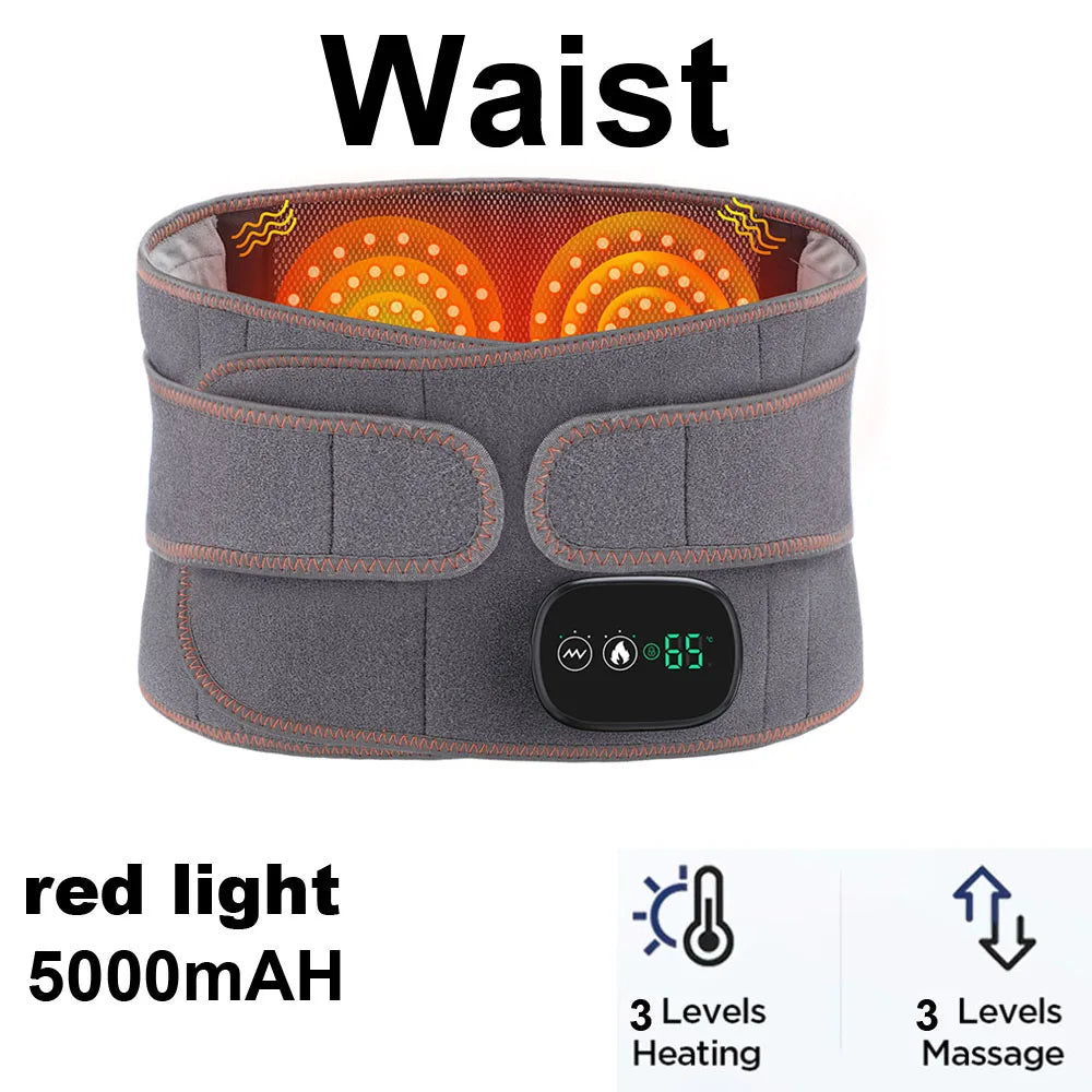 Heat Lumbar Brace Support Massager Waist Massager Back Belt Heath Care Comfortable Material for Office Workers Home Use