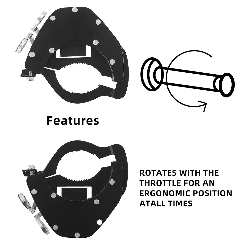 Motorcycle Throttle Lock, Stainless Steel Cruise Control Assist,