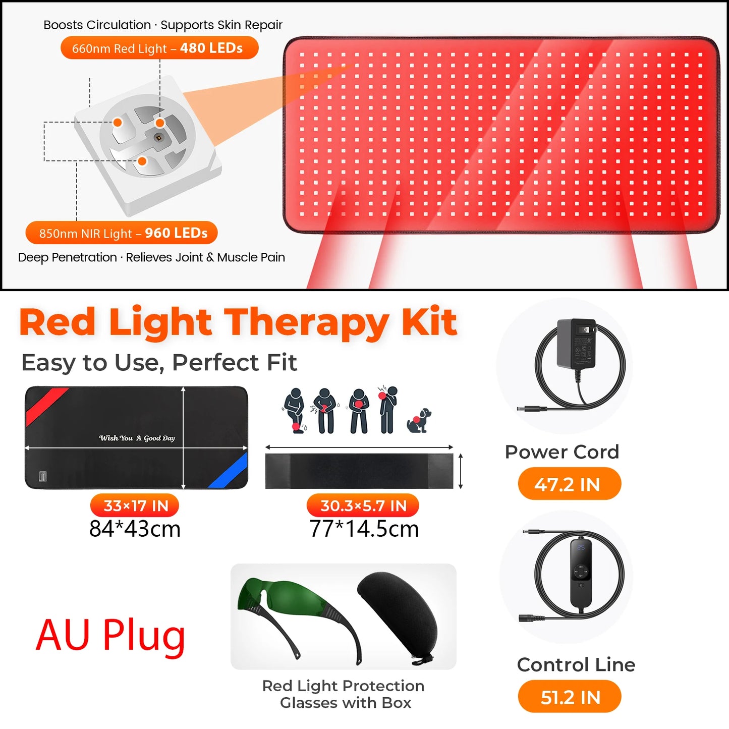 3 Wavelength 460nm 660nm 850nm Red Near Infrared Therapy Belt For Yoga Sports Waist Back Shoulder Arm Muscle Soreness Skin Care