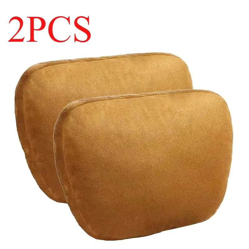 2PCS Car Headrest Neck Support Seat / Maybach Design S Class Soft Universal Adjustable Car Pillow Neck Rest Cushion High Quality