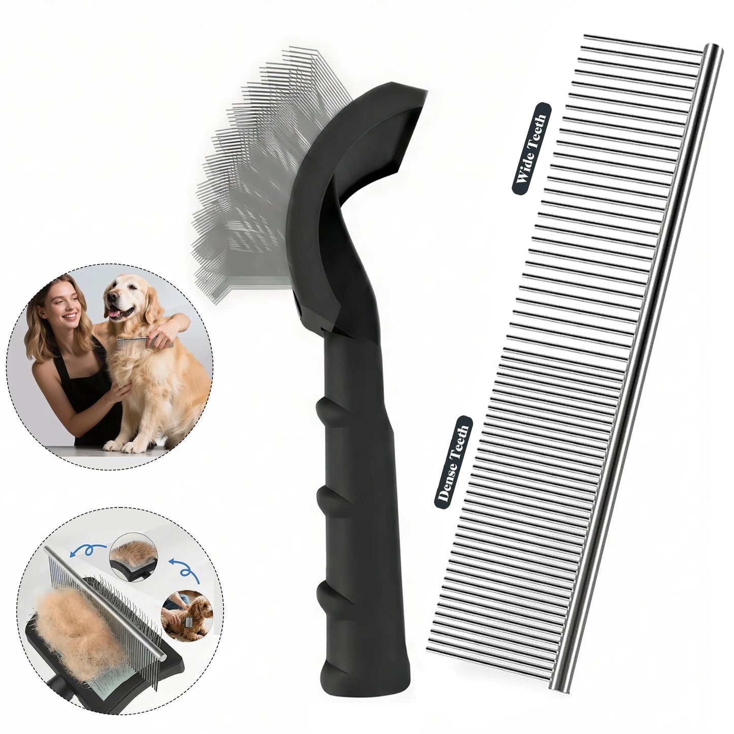 Dog Grooming Comb Shedding Hair Remove Needle Brush Slicker Massage Open Knot Comb Hair Tool Large Dog Pet Supplies Accessories