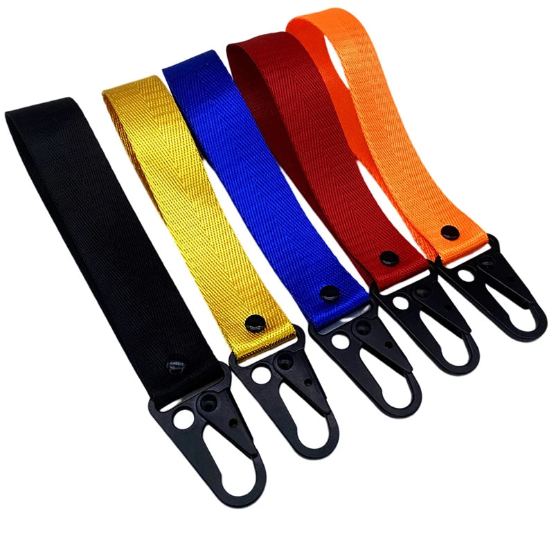 Hot Universal Car Keychain Lanyard Hanging Strap with Metal Key Holder key Ring Lanyard for JDM Car Motorcycle Keychain Key Ring