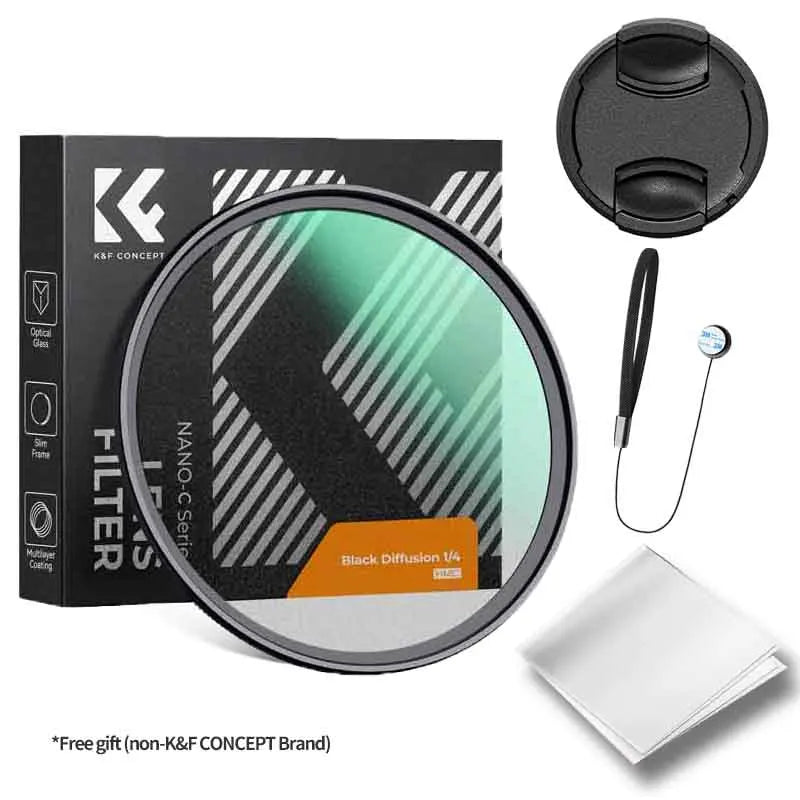 K&F Concept 1/2 1/4 1/8 Black Mist Diffusion Lens Filter 67 72 77 82 mm Blcak Mist Filtro 49mm 52mm 58mm 62mm 67mm 77mm 82mm