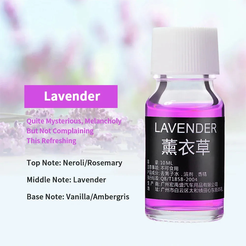 10ML Car Perfume Refill Air Freshener Natural Plant Essential Oil Aroma Diffuser Fragrance Humidifier Freshener Auto Accessories