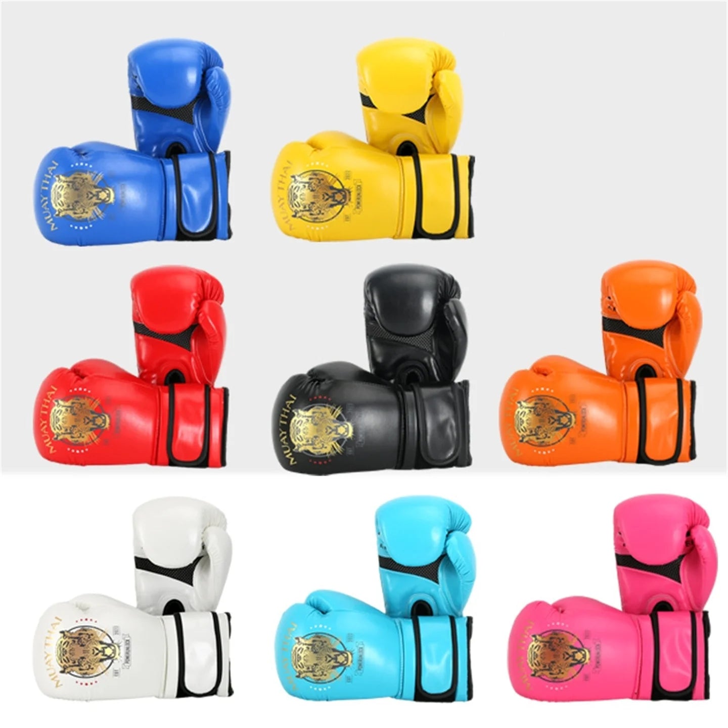6-14oz PU Leather Adult Children's Professional Boxing Gloves Kids Gym Sanda Training Boys And Girls Muay Thai Fighting Gloves