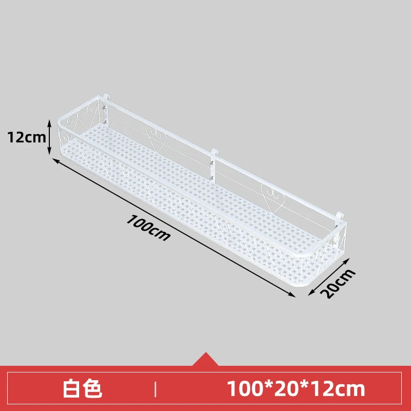 Balcony Flower Holder Hanging Planter Bracket for Railing Vertical Plant Shelves for Succulents Outdoor Gardening Storage Rack