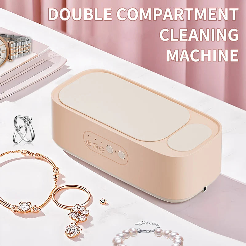 Upgrade 48Khz Ultrasonic Cleaner Watch Straps Contact Lenses Glasses Advanced Precision Cleaning Machine